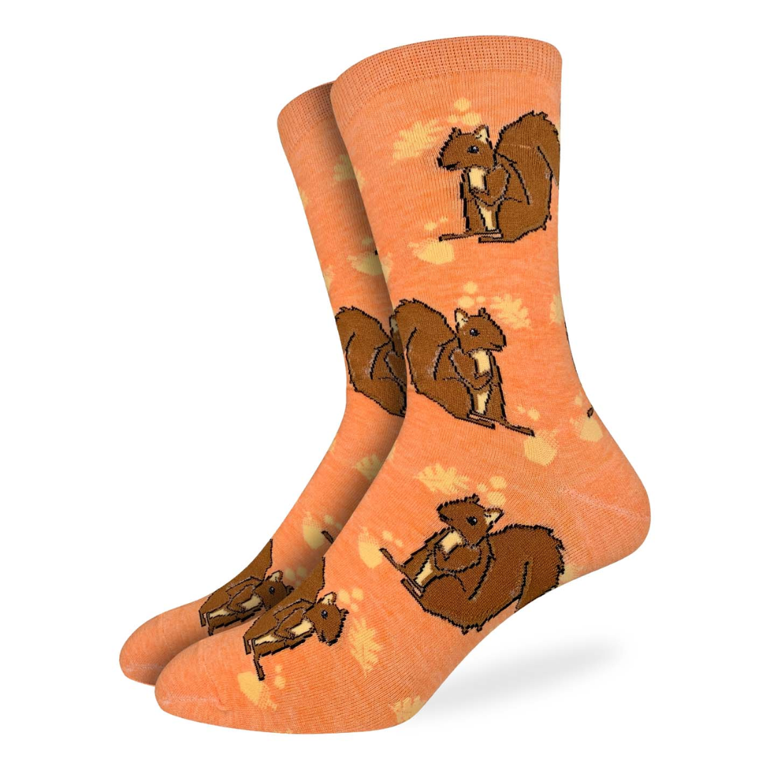 Good Luck Sock - Orange Squirrels