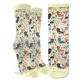 Good Luck Sock - Women's Floral Dachshunds