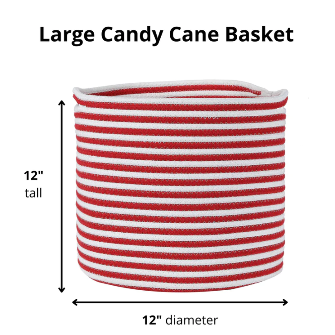 Midlee - Candy Cane Rope Basket