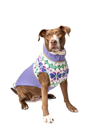 Chilly Dog - Lavender Flowers Dog Sweater