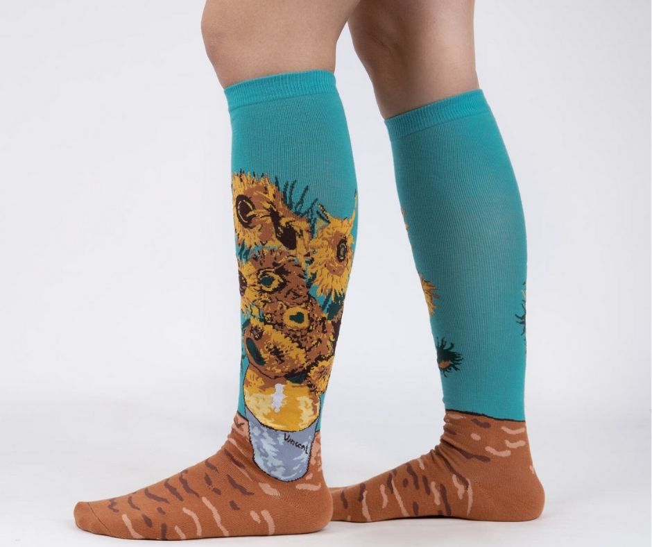 Sunflowers Funky Knee High Socks-Southern Agriculture