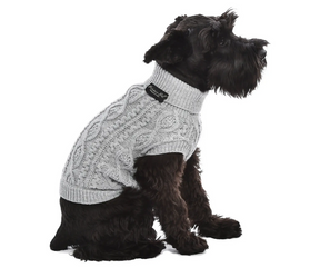 Parisian Pet - Cloud Grey Cable Knit Sweater for Dogs-Southern Agriculture