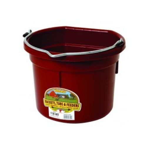 DuraFlex Flat Back Plastic Bucket - 8 quart-Southern Agriculture