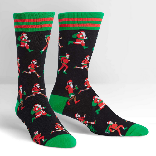 Santa Run Men's Crew Socks-Southern Agriculture