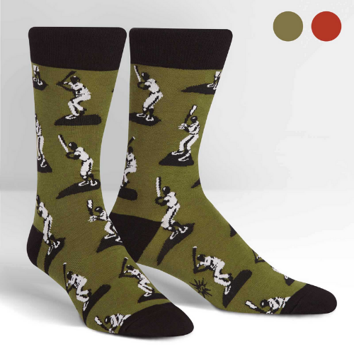 Batter Up Men's Crew Socks-Southern Agriculture