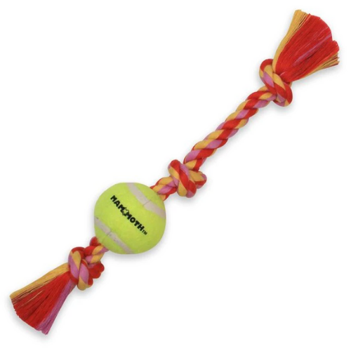 Mammoth - 3 Knot Tug with Tennis Ball. Dog Toy.-Southern Agriculture