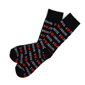 Selini NewYork - Socks Men's I Love Jesus